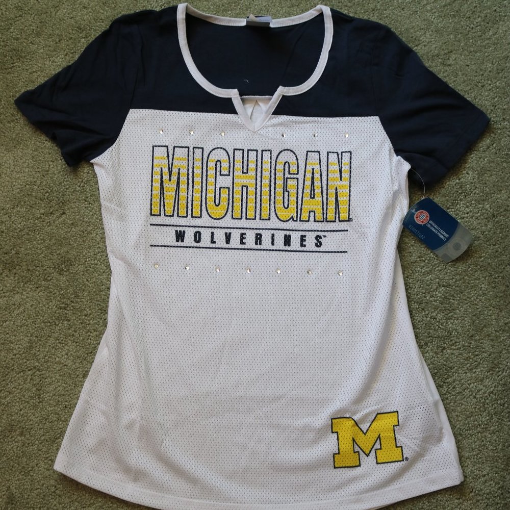 Michigan Wolverines Sporty Mesh Jersey T-Shirt